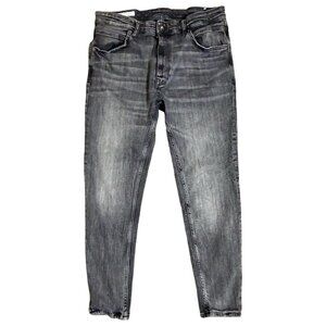36x28*ZARA*Mens Distressed Black/Gray Skinny Jeans